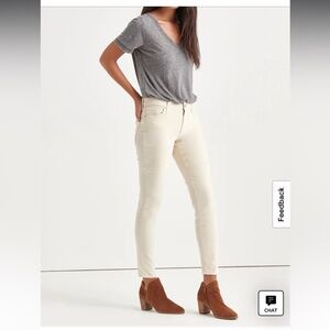 Lucky Brand Ava Cream Corduroy Pants